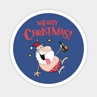 santa drunk Magnet